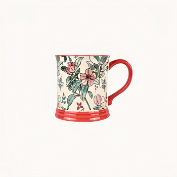Кружка &amp;quot;Флора красная&amp;quot; #