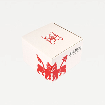 Фирменная подарочная коробка &amp;quot;Дымов Керамика&amp;quot; самосборная #