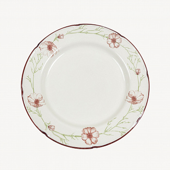 Тарелка плоская с полями &amp;quot;Космея&amp;quot; утро 07.00 #