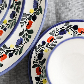 Тарелка без полей &amp;quot;Черника&amp;quot; #