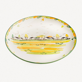 Тарелка без полей "Домики"