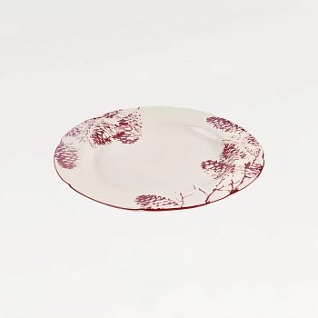 Тарелка плоская с полями &amp;quot;Снегирь&amp;quot; #