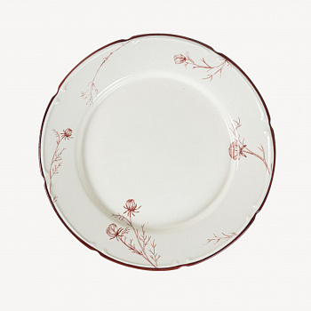 Тарелка плоская с полями &amp;quot;Космея&amp;quot; утро 08.00 #