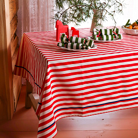 Скатерть в полоску с кантом
