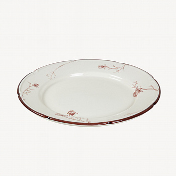 Тарелка плоская с полями &amp;quot;Космея&amp;quot; утро 08.00 #