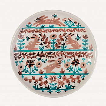 Тарелка. Зайцы #