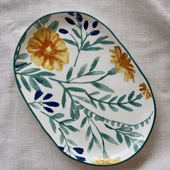 Блюдо овальное &amp;quot;Луга&amp;quot; #