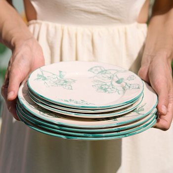 Тарелка плоская с полями &amp;quot;Яблони&amp;quot; #