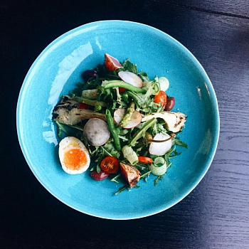 Тарелка плоская без полей &amp;quot;Лазурь белая&amp;quot; #