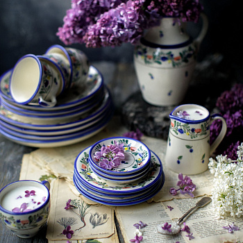 Тарелка без полей &amp;quot;Черника&amp;quot; #