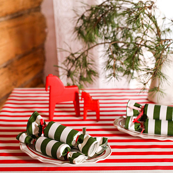 Скатерть в полоску с кантом #