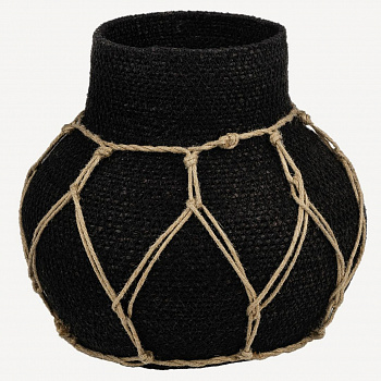 Ваза плетёная декоративная (джут) #