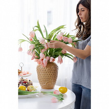 Ваза &amp;quot;Русские ситцы&amp;quot; медовая #