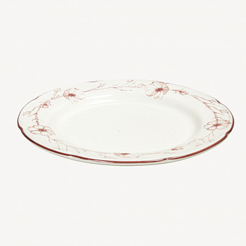 Тарелка плоская с полями &amp;quot;Космея&amp;quot; утро 08.00 #