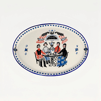 Блюдо овальное &amp;quot;Чайку попьем&amp;quot; #