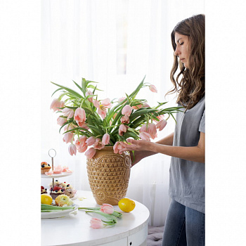 Ваза &amp;quot;Русские ситцы&amp;quot; медовая #