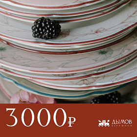 Сертификат "Дымов Керамика" на 3000 руб.