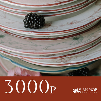 Сертификат &amp;quot;Дымов Керамика&amp;quot; на 3000 руб. #