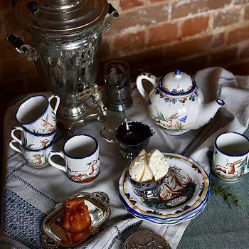 Кружка Суздаль &amp;quot;Охота&amp;quot; Лев и Собака #