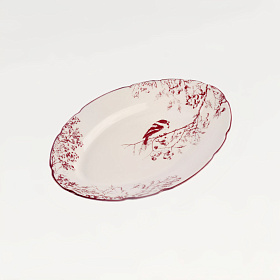 Блюдо овальное &quot;Снегирь&quot;