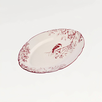 Блюдо овальное &amp;quot;Снегирь&amp;quot; #