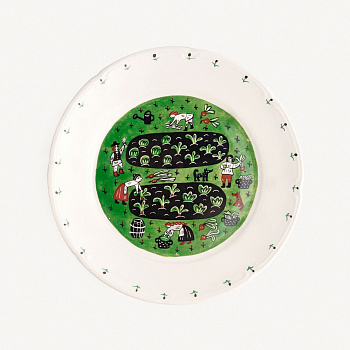 Тарелка плоская с полями &amp;quot;Урожай&amp;quot; #