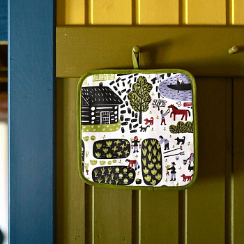 Прихватка квадратная. Серия Сельская жизнь. Белая деревня, Соня Уткина #