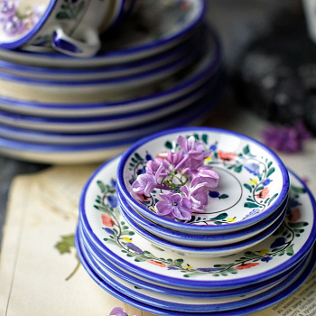 Тарелка без полей &amp;quot;Черника&amp;quot; #