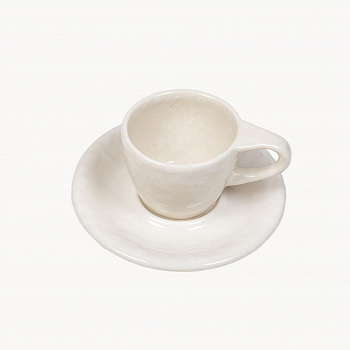 Кофейная пара малая &amp;quot;Снег глянец&amp;quot; #