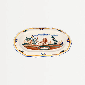 Блюдо овальное &amp;quot;Охота&amp;quot; Лев #