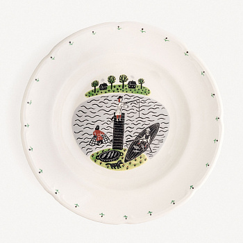 Тарелка суповая &amp;quot;Рыбалка&amp;quot; #