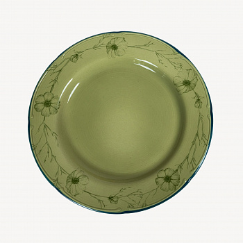 Тарелка плоская с полями &amp;quot;Космея&amp;quot; вечер 20.00 #