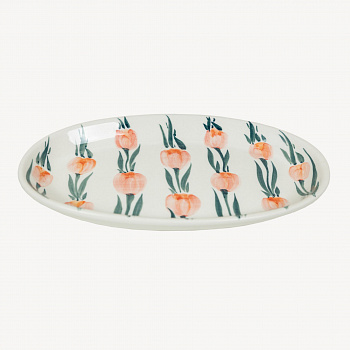 Тарелка овальная &amp;quot;Тюльпаны&amp;quot; #