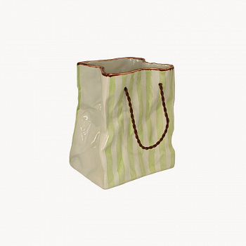 Ваза-пакет &amp;quot;Страйп&amp;quot; зеленая #