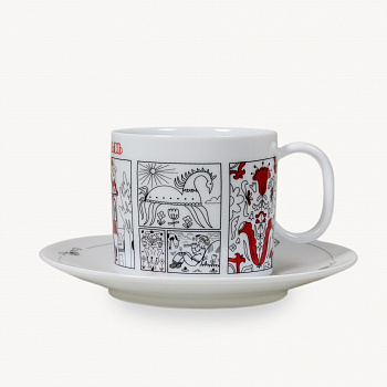 Чайная пара &amp;quot;Суздаль&amp;quot; Кот #