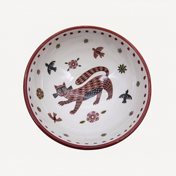 Салатник на ножке &amp;quot;Кот&amp;quot; Соня Уткина #