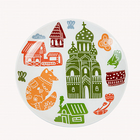Тарелка сувенирная "Цветной Суздаль" Церковь