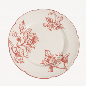 Тарелка плоская с полями &quot;Яблони в розовом&quot;