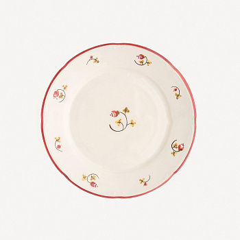 Тарелка плоская с полями &amp;quot;Шиповник&amp;quot; #