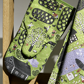 Прихватка-варежка. Серия Сельская жизнь. Зеленая деревня, Соня Уткина