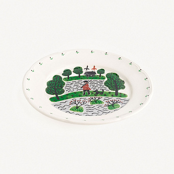 Тарелка плоская с полями &amp;quot;Охота&amp;quot; #