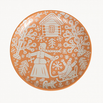 Тарелка «На санках» #