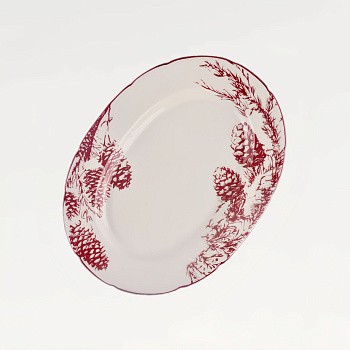 Блюдо овальное &amp;quot;Снегирь&amp;quot; #