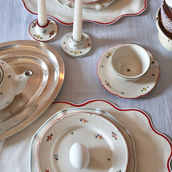 Тарелка плоская с полями &amp;quot;Ситец&amp;quot; #