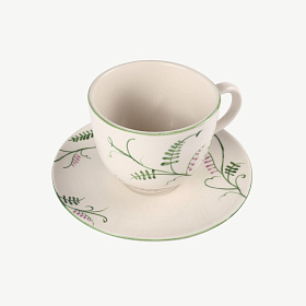 Чайная пара Изящная "Нерль" Горошек