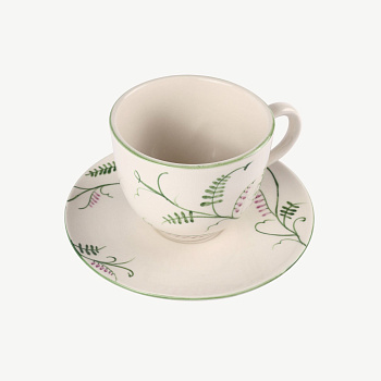 Чайная пара Изящная &amp;quot;Нерль&amp;quot; Горошек #