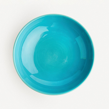 Тарелка глубокая (Шала) &amp;quot;Лазурь белая&amp;quot; #