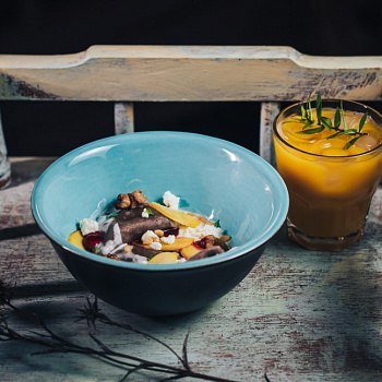 Тарелка глубокая (Сибирь) &amp;quot;Лазурь черная&amp;quot; #