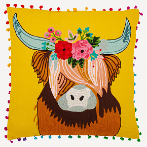 Подушка декоративная с вышивкой