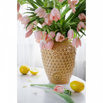 Ваза &amp;quot;Русские ситцы&amp;quot; медовая #